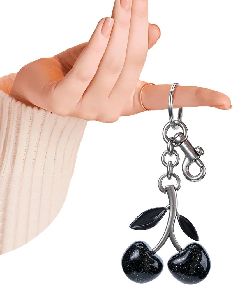 FASTFAIRY Keychain Cherry Bag Charms Purse: Key Chains Women Cute - Car keyrings leather handbags - Valentines Day Gifts - Image 2